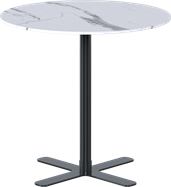 Black Plus Cafe Table - 80cm Rd